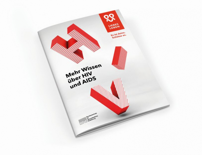 Cover der Broschüre "Mehr Wissen über HIV und AIDS"